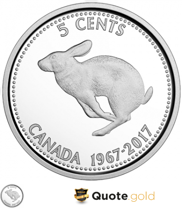 Canada 5 cent - 100 years